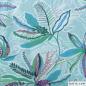 Preview: Viskosestoff Rayon Turquoise Leaves Chalis